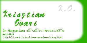 krisztian ovari business card